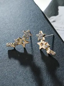 Jewels Galaxy Gold -Plated Contemporary Ear Cuff  Earrings