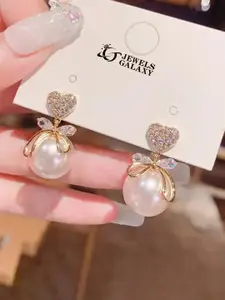 Jewels Galaxy White Contemporary Drop Earrings