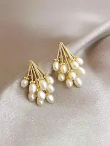 Jewels Galaxy Gold Plated Contemporary Studs Earrings