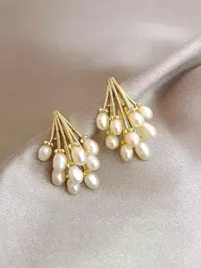 Jewels Galaxy Gold Plated Contemporary Studs Earrings