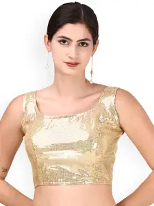 Oomph! Embellished Sequined Georgette Saree Blouse