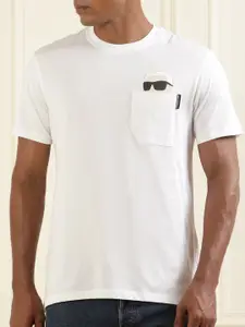 Karl Lagerfeld Round Neck Cotton T-Shirt