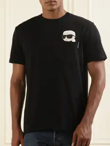 Karl Lagerfeld Round Neck Cotton T-Shirt