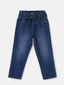 United Colors of Benetton Infant Girls Mid-Rise Clean Look Light Fade Jeans