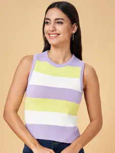 People Striped Sleeveless Pure Cotton Top