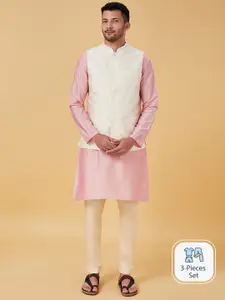 indus route by Pantaloons Woven Design Mandarin Collar Nehru Jacket