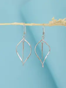 Carlton London Rhodium-Plated 925 Sterling Silver Contemporary Drop Earrings