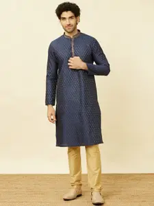 Manyavar Mandarin Collar Kurta with Pyjamas