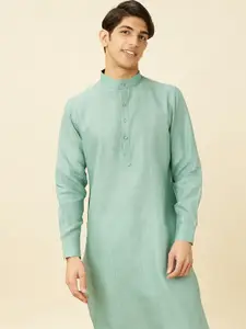 Manyavar Pure Linen Straight Kurta