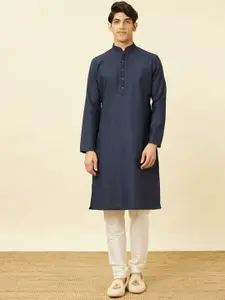 Manyavar Mandarin Collar Kurta with Pyjamas