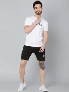 DANZA-SON Printed Detail Sports T-Shirt & Shorts