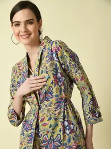 DressBerry Floral Printed Single Breasted Blazers
