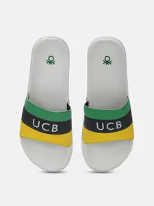United Colors of Benetton Men Colourblocked Sliders