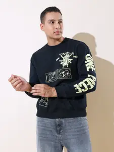 UNRL Graphic Printed Pullover Sweatshirt