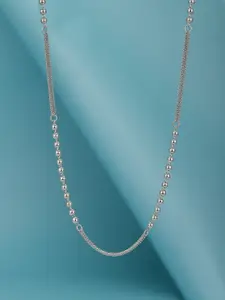 Carlton London 925 Sterling Silver Rhodium Plated Minimal Necklace