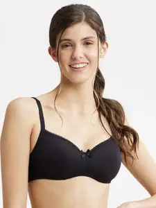 Jockey Medium Coverage Lightly Padded Lace T-Shirt Bra With All Day Comfort