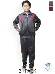 BAESD Boys Pack Of 2 Warm Stylish High-Rise Tracksuits