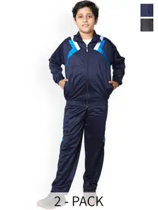 BAESD Boys Pack of 2 Mock Collar Tracksuits