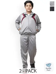 BAESD Boys Pack Of 2 Warm Stylish High-Rise Tracksuits