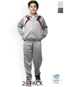 BAESD Boys Pack of 2 Mock Collar Tracksuits