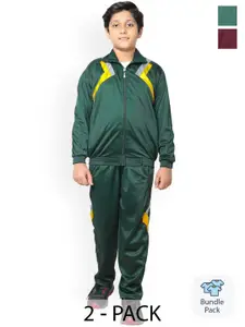 BAESD Boys Pack of 2 Mock Collar Tracksuits