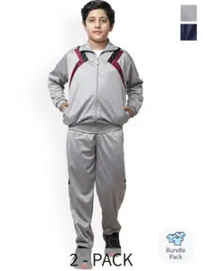 BAESD Boys Pack of 2 Mock Collar Tracksuits