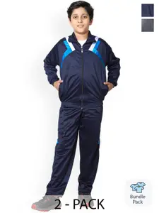 BAESD Boys Pack of 2 Mock Collar Tracksuits