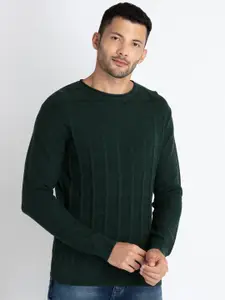 Status Quo Self Design Round Neck Pullover Cotton Sweatshirts