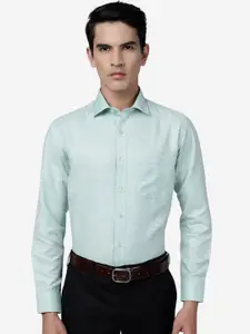 Greenfibre Slim Fit Vertical Striped Spread Collar Cotton Formal Shirt