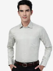 JADE BLUE Geometric Printed Cotton Slim Fit Formal Shirt