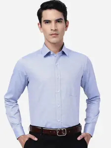 JADE BLUE Micro Ditsy Printed Slim Fit Opaque Cotton Formal Shirt