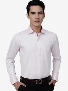 METAL Self Design Slim Fit Cotton Formal Shirt
