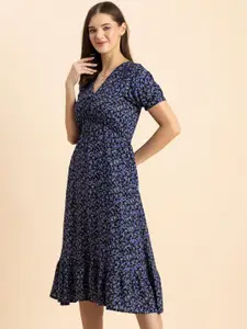 Moomaya Floral Print Dress