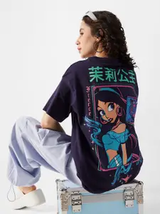 The Souled Store Disney Princess Printed Pure Cotton Oversized T-shirt