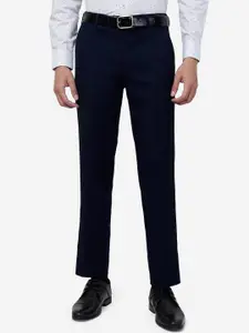 JB STUDIO Men Slim Fit Plain Formal Trousers