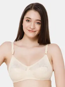 Lady Lyka Self Design Medium Coverage Non Padded Cotton T-Shirt Bra With All Day Comfort