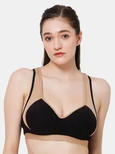Lady Lyka Medium Coverage Lightly Padded Cotton Sports Bra With All Day Comfort