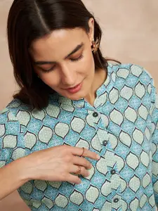 all about you Ethnic Motifs Printed Straight Pure Cotton Kurta