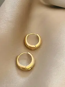 MYKI Gold-Plated Contemporary Hoop Earrings