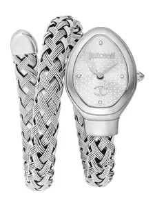 Just Cavalli Women Oval Stainless Steel Analogue Watch JC1L264M0015