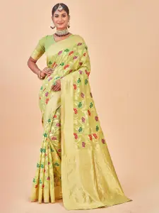 Anouk Woven Design Zari Chanderi Saree