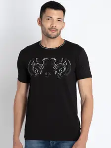 Status Quo Graphic Printed Round Neck T-shirt