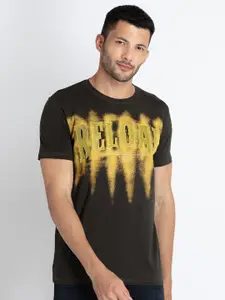 Status Quo Typography Printed Round Neck T-shirt