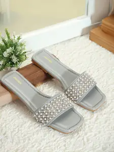 Anouk Embellished Ethnic Open Toe Flats