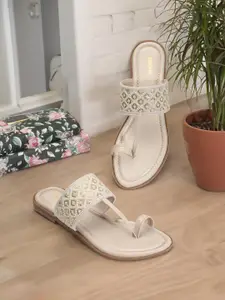 Anouk Embellished Ethnic One Toe Flats