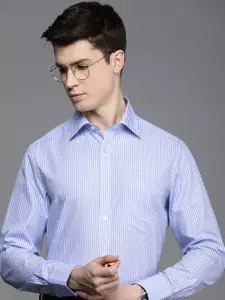 Louis Philippe Classic Fit Striped Pure Cotton Formal Shirt