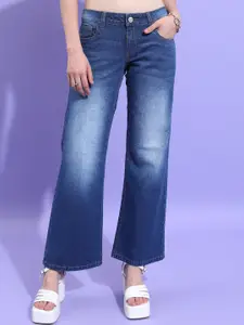 Tokyo Talkies Women Mid-Rise Clean Look Bootcut Heavy Fade Stretchable Jeans