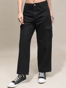 Tokyo Talkies Women Relaxed Fit Cotton Cargo Jeans