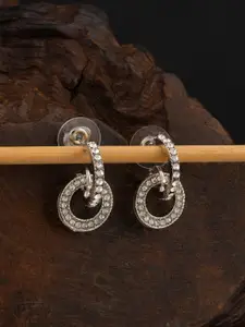 E2O Silver-Plated Contemporary Drop Earrings