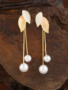 E2O Gold Plated Contemporary Drop Earrings